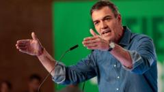 Source-feed image associated with Spain's Sánchez digs in after eight years as PM as wave of scandals threatens survival