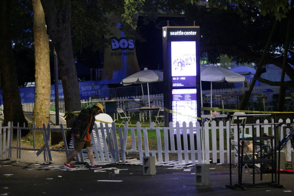 Source-feed image associated with 3 killed in shooting at crowded festival in Seattle
