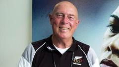 Source-feed image associated with Fitness brand founder and Olympian Les Mills dies aged 91