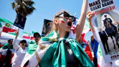 Source-feed image associated with Iranian-Americans protest against Iran team at World Cup