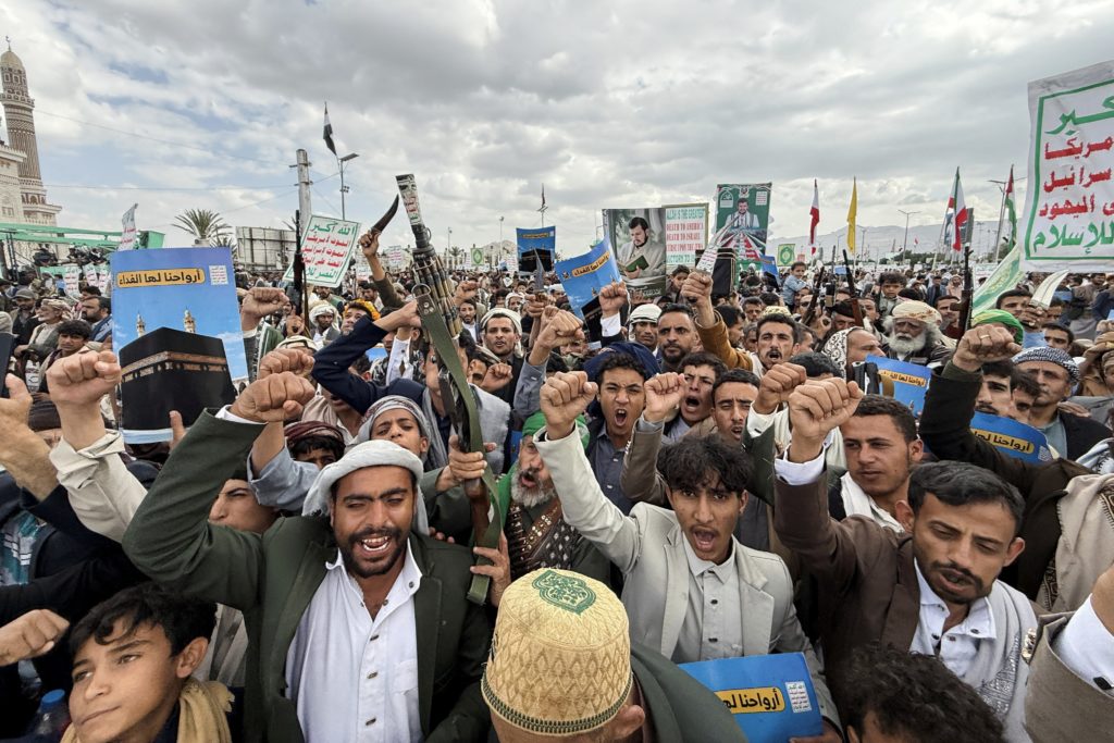 Image from linked report: Iran-backed Houthi rebels warn against joining Saudi Arabia in Yemen's growing civil war