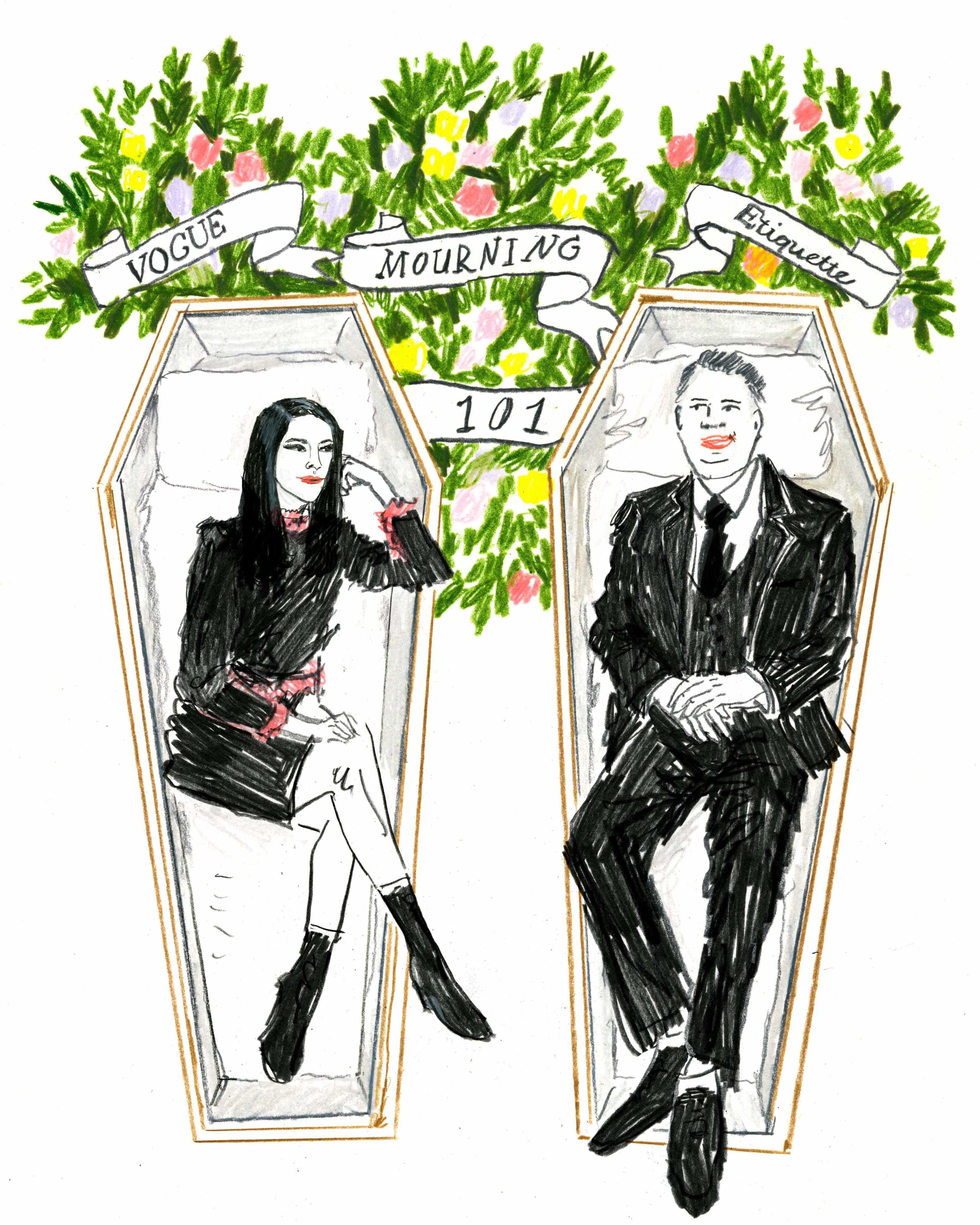 Source-feed image associated with Vogue Etiquette: Jill Kargman and Frank E. Campbell’s President on the Dos and Don’ts of Death