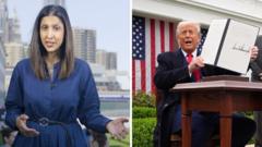 Source-feed image associated with Watch: Another day, more Trump tariffs - but are they working?