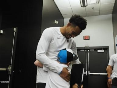 Source-feed image associated with WATCH: David Muir shares North Carolina boy's wish come true with Carolina Panthers