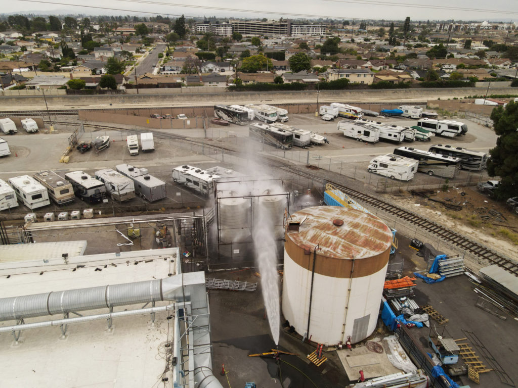 Source-feed image associated with News Wrap: Southern California chemical tank no longer a threat to ​explode
