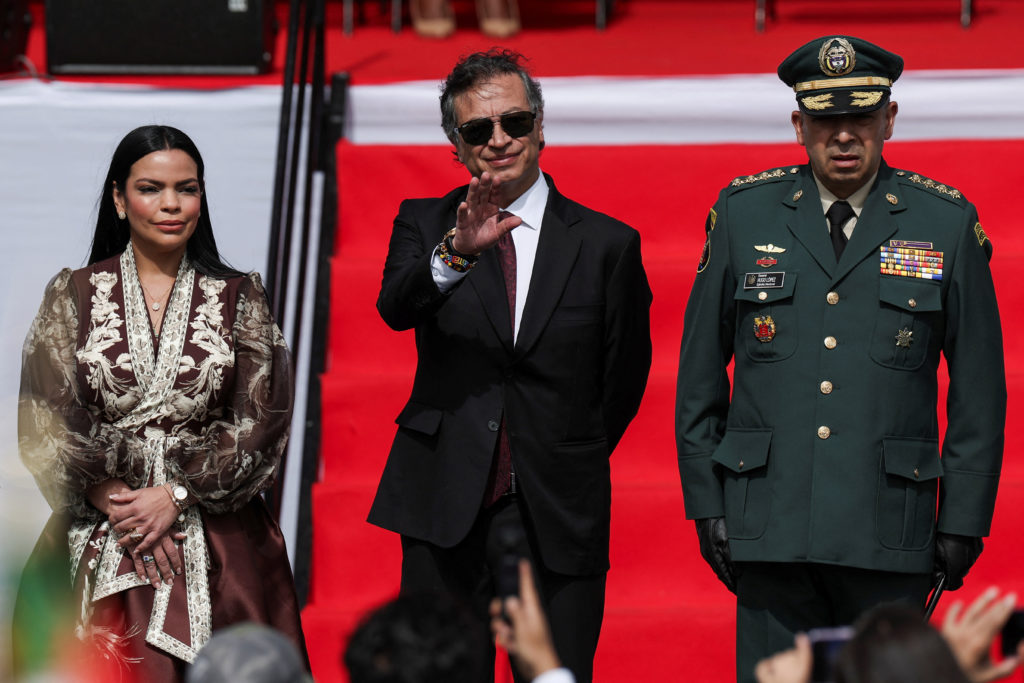 Source-feed image associated with Colombia's Petro calls on supporters to defend economic reforms in last presidential speech
