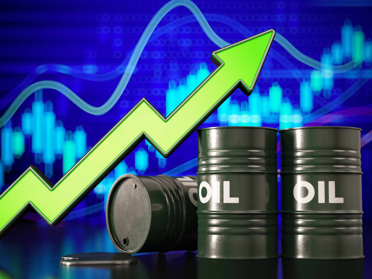 Source-feed image associated with Global oil prices rise above $100 a barrel for the first time since July as Middle East conflict escalates