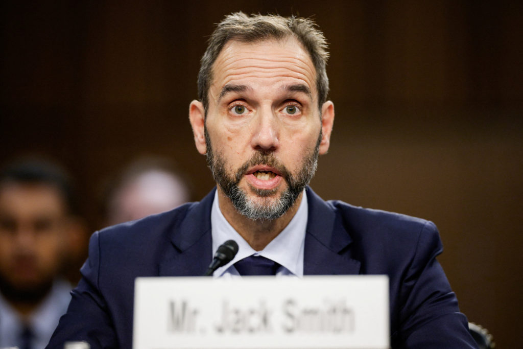 Image from linked report: WATCH: Jack Smith says he would prosecute Trump again for 'serious crimes against our nation'