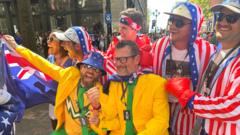 Source-feed image associated with Watch: World Cup fans react to US defeating Australia to reach knockout round