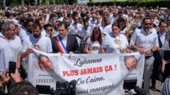 Source-feed image associated with French town buries murdered child as questions mount over police failings