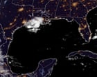Source-feed image associated with Tropical Storm Edouard strengthens as it bears down on Texas and Louisiana