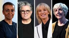 Image from linked report: Rosie O'Donnell and Julie Hesmondhalgh to appear in play about Gisele Pelicot case
