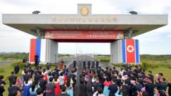 Source-feed image associated with North Korea and Russia open first road bridge linking both countries
