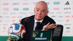 Source-feed image associated with Burnham says Infantino 'wrong man' to lead Fifa as third confederation opposes World Cup plan