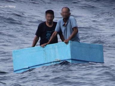 Source-feed image associated with WATCH: Fishermen rescued after 5 days at sea inside cooler