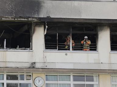Source-feed image associated with About 300 children and teachers rescued after fire breaks out at Tokyo school