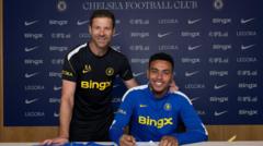Source-feed image associated with Chelsea sign Morgan Rogers for British record transfer fee of £117m