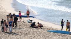 Source-feed image associated with Woman seriously injured in shark attack at Sydney beach