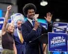 Source-feed image associated with Memphis rallies for progressive Democrat after four fatal shootings by taskforce: ‘Fight of our lives’