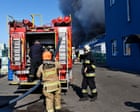 Source-feed image associated with Russian drone strike on Kyiv warehouse storing weapons kills at least 37