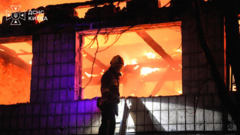 Source-feed image associated with Russian attack hits rail workers in new deadly strikes on Kyiv