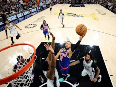 Source-feed image associated with Knicks beat Spurs to win 1st NBA championship in more than 50 years