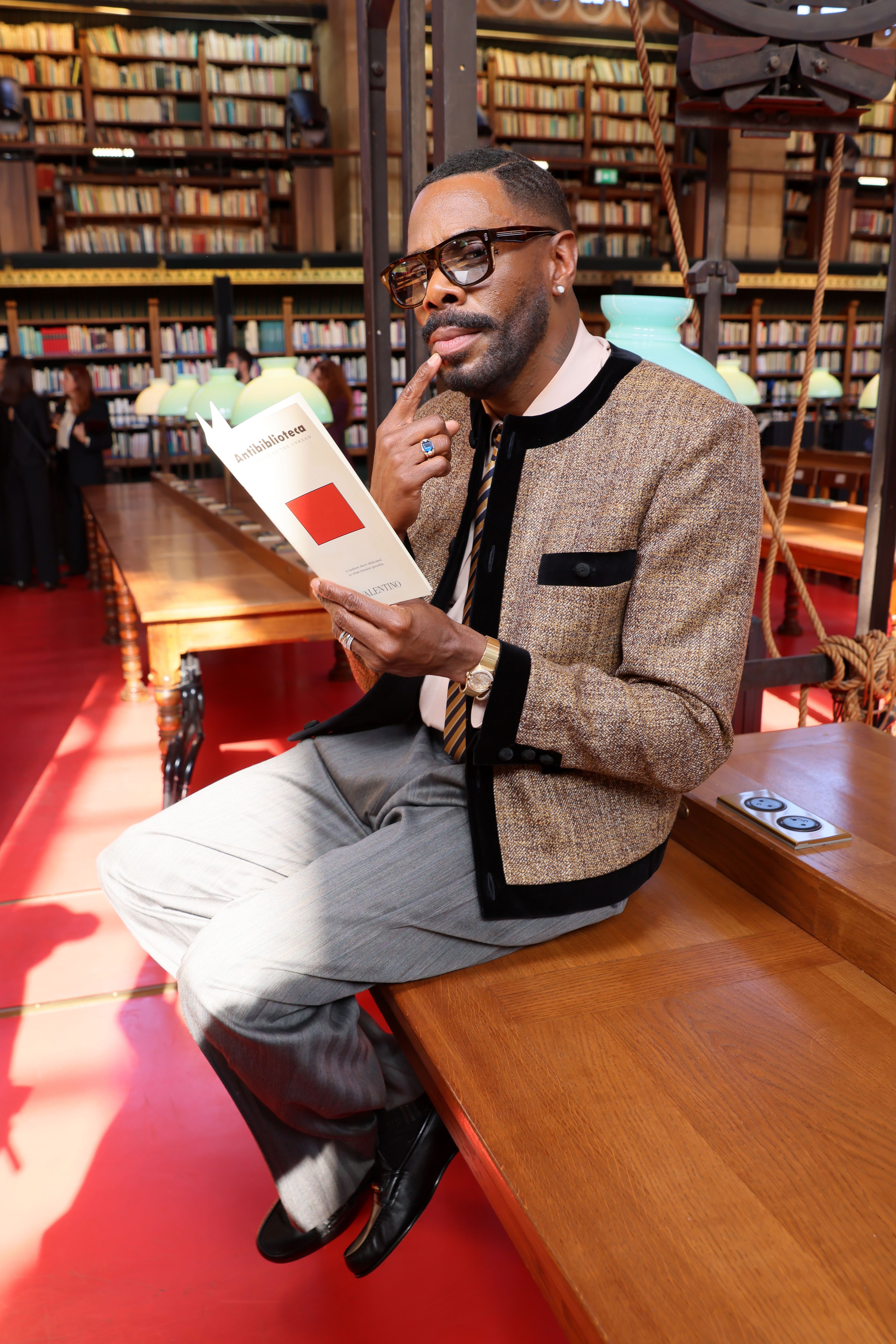 Image from linked report: Plot Twist! All the Books Guests Brought to the Valentino Show