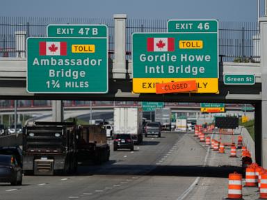 Source-feed image associated with Canada cancels joint bridge-opening event with US after Trump announces tariffs