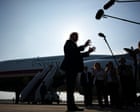 Source-feed image associated with ‘Everybody is profiting’: Trump dismisses questions about over $1bn in crypto earnings – live