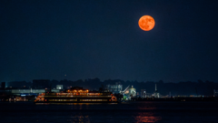 Source-feed image associated with Full Strawberry Moon set to light up night sky