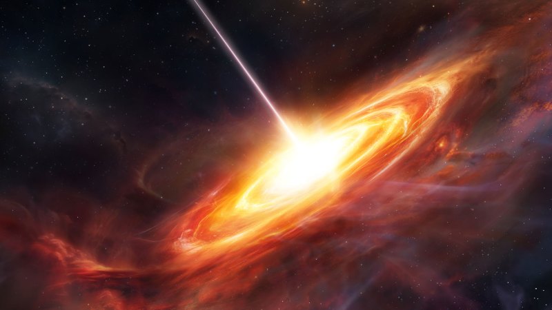 Source-feed image associated with A quasar breaks the record for most distant supermassive black hole