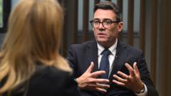 Source-feed image associated with Andy Burnham rules out early election in exclusive BBC interview