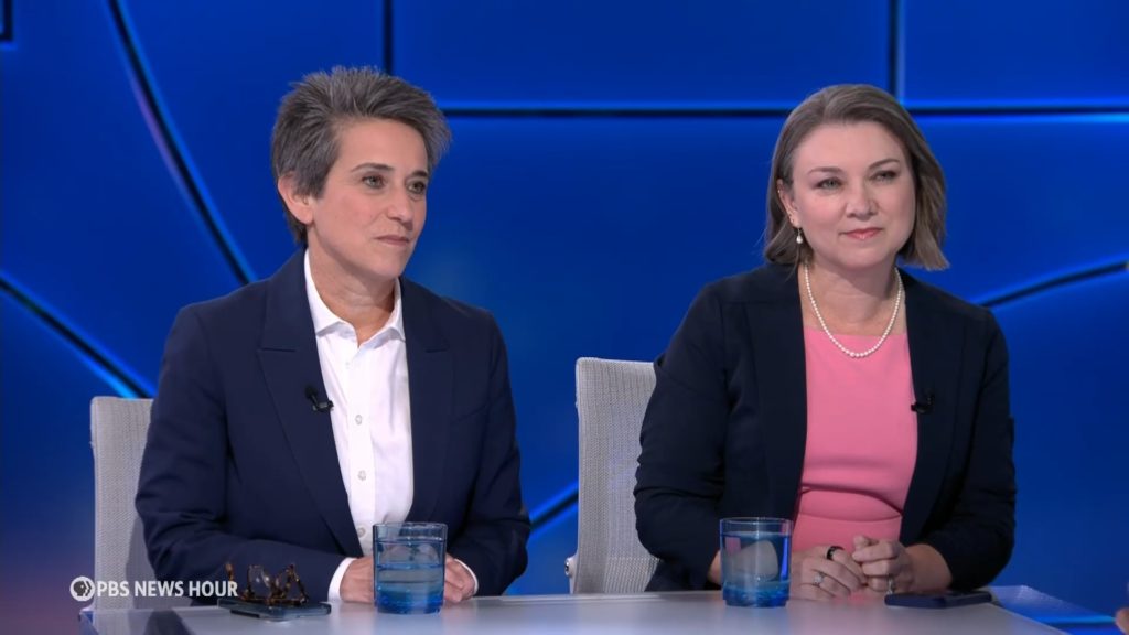 Source-feed image associated with Tamara Keith and Amy Walter on midterm voter enthusiasm