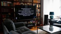Source-feed image associated with Hungary's public news broadcasts halted in bid to scrap Orban-era propaganda