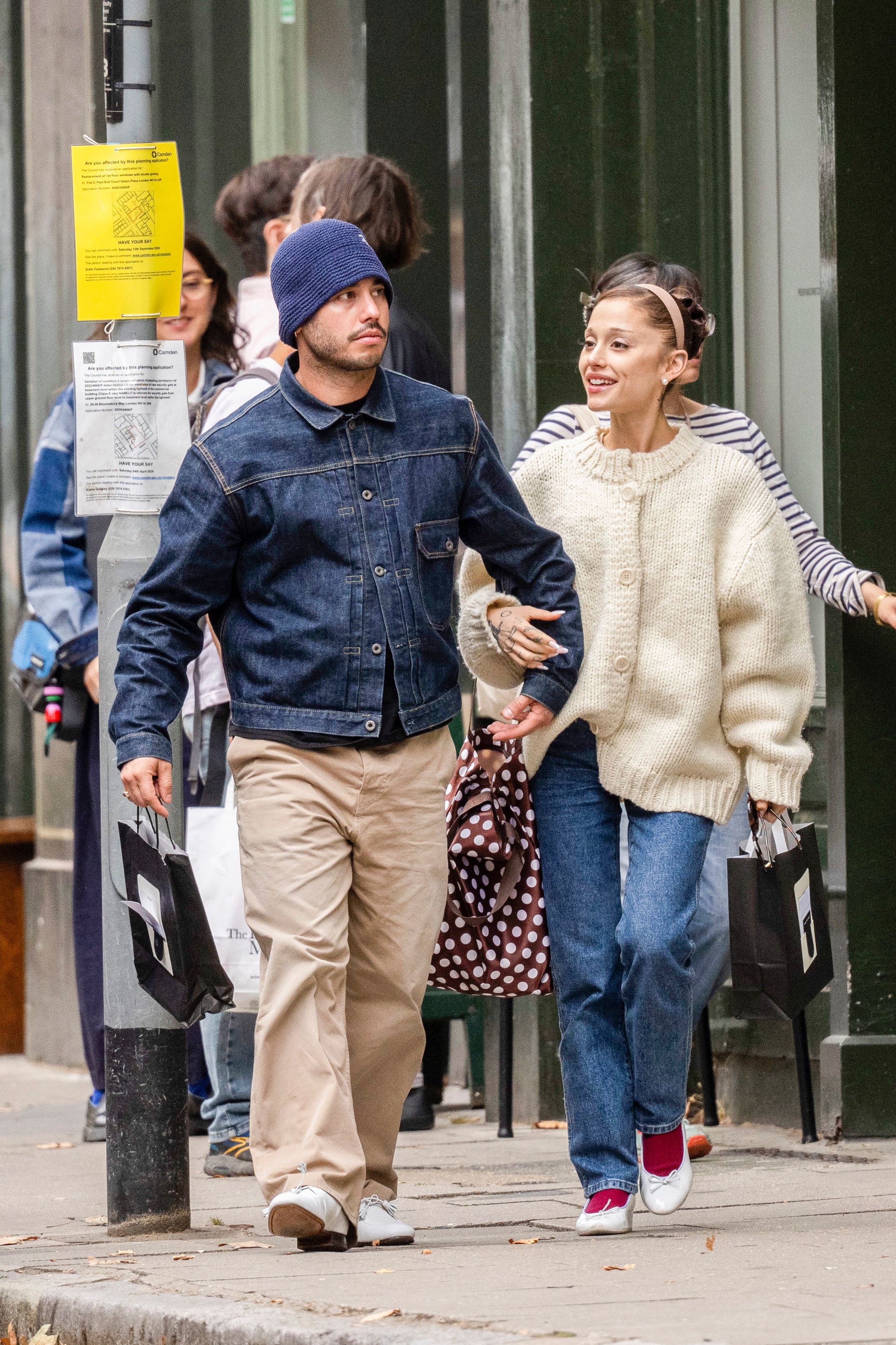 Source-feed image associated with Ariana Grande and Ricky Álvarez Layer up for an Even Harder Launch in London