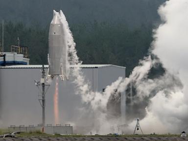 Source-feed image associated with Japan's space agency conducts first test flight for experimental reusable rocket