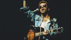 Source-feed image associated with George Michael's 'Faith' guitar up for auction