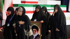 Source-feed image associated with Iran begins public mourning for Ayatollah killed in February