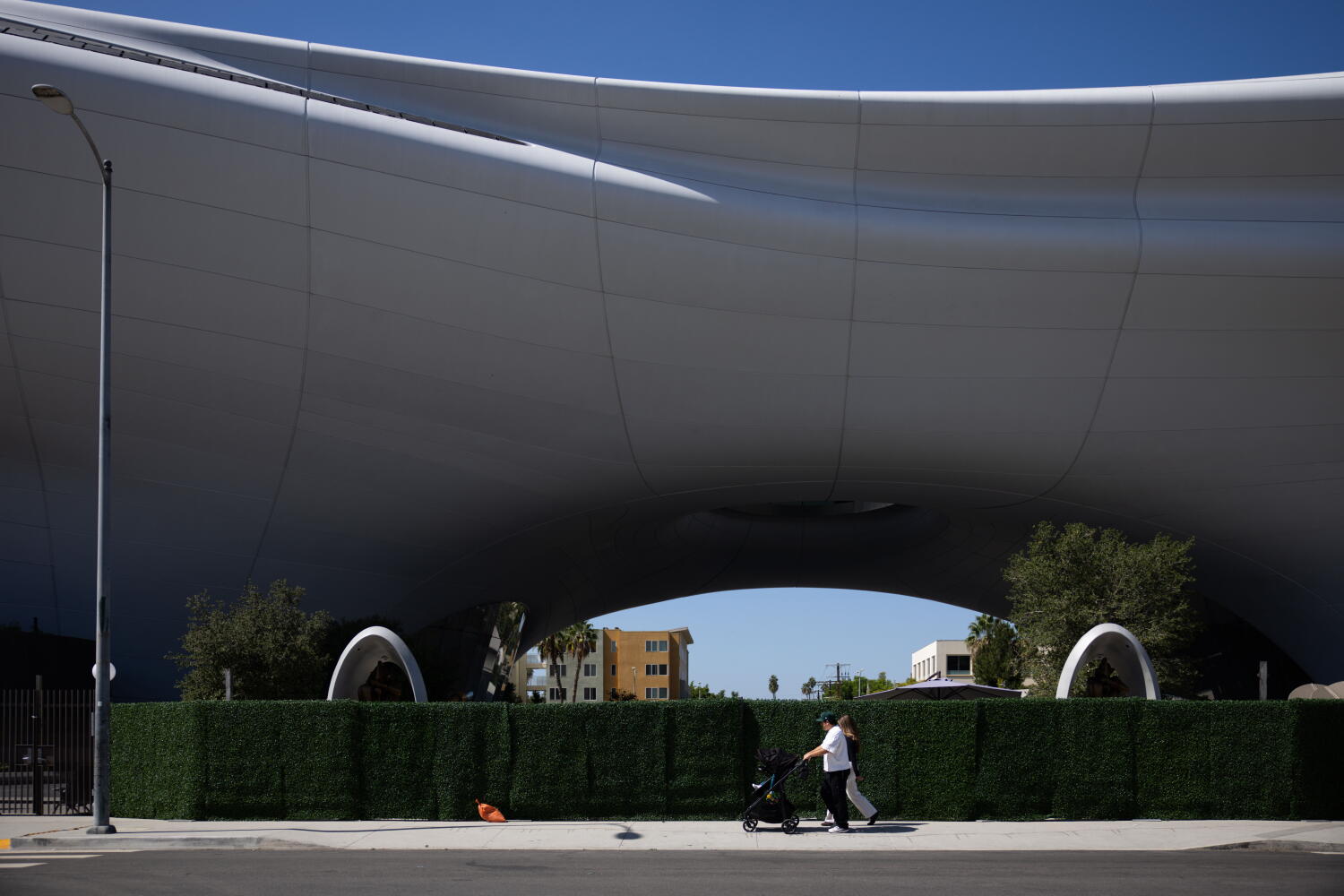 Image from linked report: Commentary: As Lucas Museum cordons off main courtyard, a public space inches toward gated compound