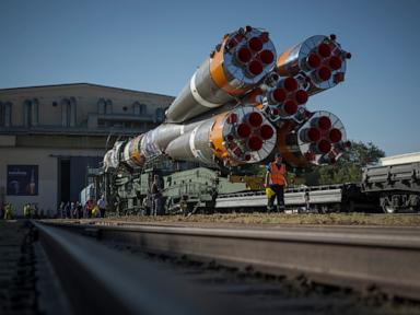 Source-feed image associated with NASA chief visits Russia's space launchpad for U.S.-Russian crew launch
