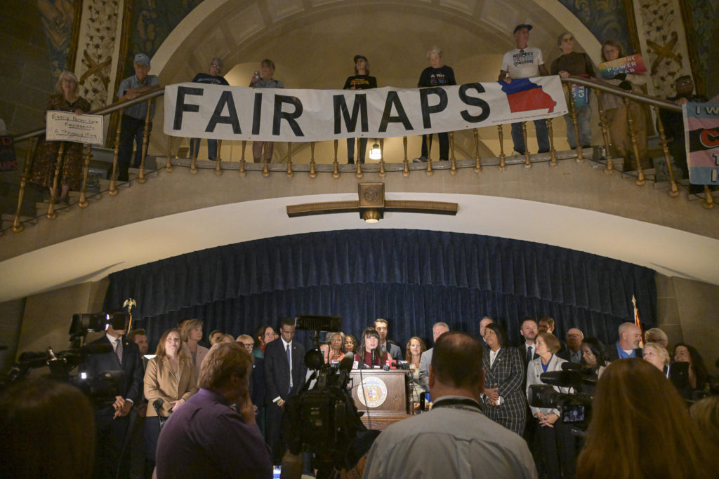 Image from linked report: Appeals court favors Trump-backed Missouri congressional map, but Supreme Court will have final say