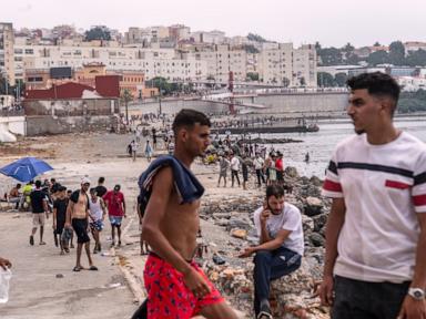 Source-feed image associated with 'I just want a chance': Moroccans sought better future in collective crossing to Spain territory