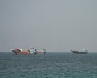 Source-feed image associated with UN agency pauses ship evacuations through strait of Hormuz after vessel struck