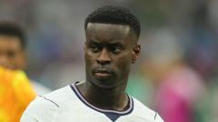 Source-feed image associated with England's Guehi, Rice & James all train before Norway game