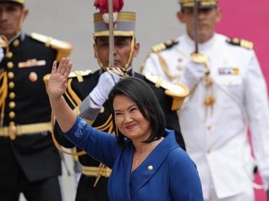 Source-feed image associated with Keiko Fujimori is inaugurated as Peru's president following a narrow election victory