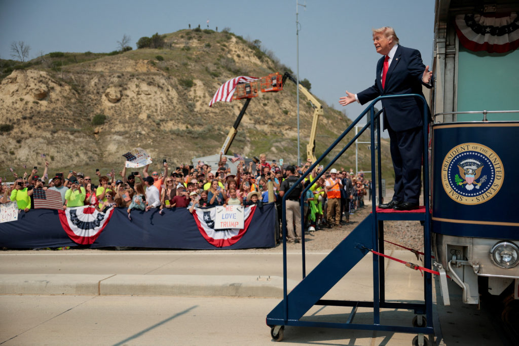 Source-feed image associated with WATCH: Trump speaks at Theodore Roosevelt Presidential Library dedication ceremony