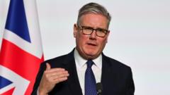 Source-feed image associated with Starmer on final trip to Ukraine as PM pledges UK's 'cast-iron' support