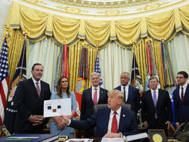 Source-feed image associated with Trump to announce all 50 states joining Medicaid drug pricing model