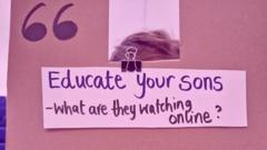 Source-feed image associated with 'Rape list' part of misogyny girls face at school