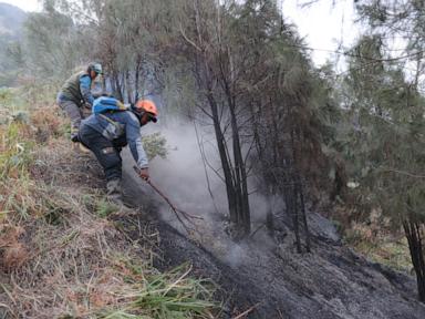 Source-feed image associated with Wildfire at Indonesia's Mount Bromo mostly contained as smoke forces school closures
